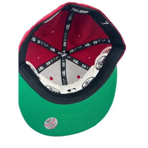 New Era 59Fifty Red Arizona Diamondbacks 25th Anniversary Fitted Hat Size 7 - Picture 5 of 5
